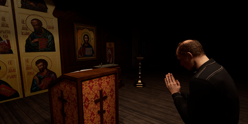 Gameplay screenshot of a flying drone attacking a car and the passenger fighting back